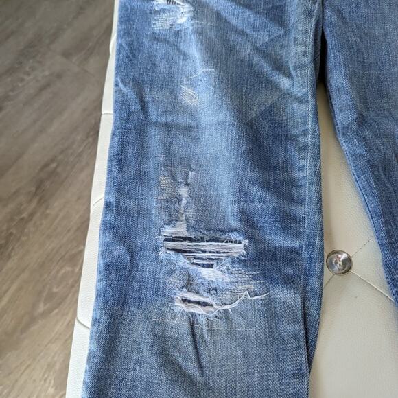 #191 WHBM Jeans Size 4S - Capri Pants (Striped cuffs and Metallic Thread) - Picture 4 of 4